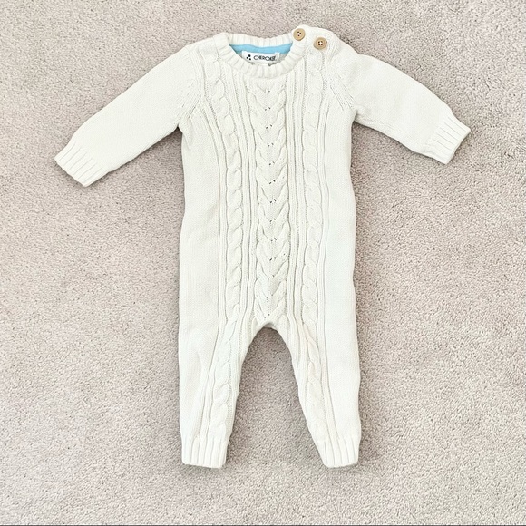 Cherokee One Pieces Cherokee 0 Cotton Cable Knit Sweater Onesie